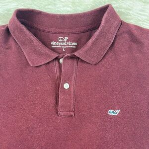 Vineyard Vines Red Polo Shirt with Iconic Whale Logo